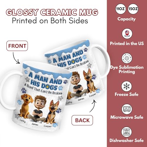 Taza personalizada para papá de perro Wrappiness miniatura 4