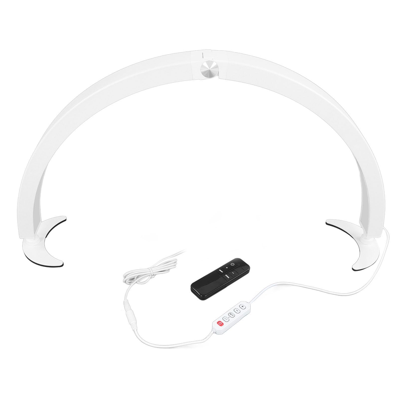 Luce a Mezza Luna a Led per Ciglia, Lampada per Tatuaggi, Luce per Estetista, Lampada da Scrivania, Lampada per Ciglia 40W 28in 10 Luminosità 7 Regolazione del Colore Dimmerabile (Spina UE)