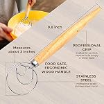 Danish Dough Whisk Bread Mixer 2 Pack | Premium Stainless Steel Dutch Whisk With a Dough Scraper for Bread, Pastry or Pizza Dough - Perfect Baking - Image 3