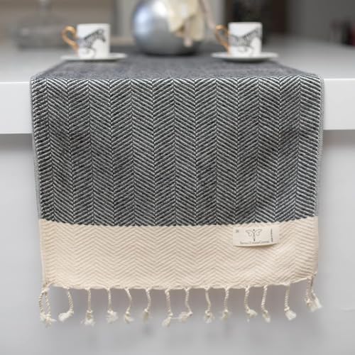 Smyrna Turkish Cotton 35035 Herringbone Series Turkish Table Runner thumb #1