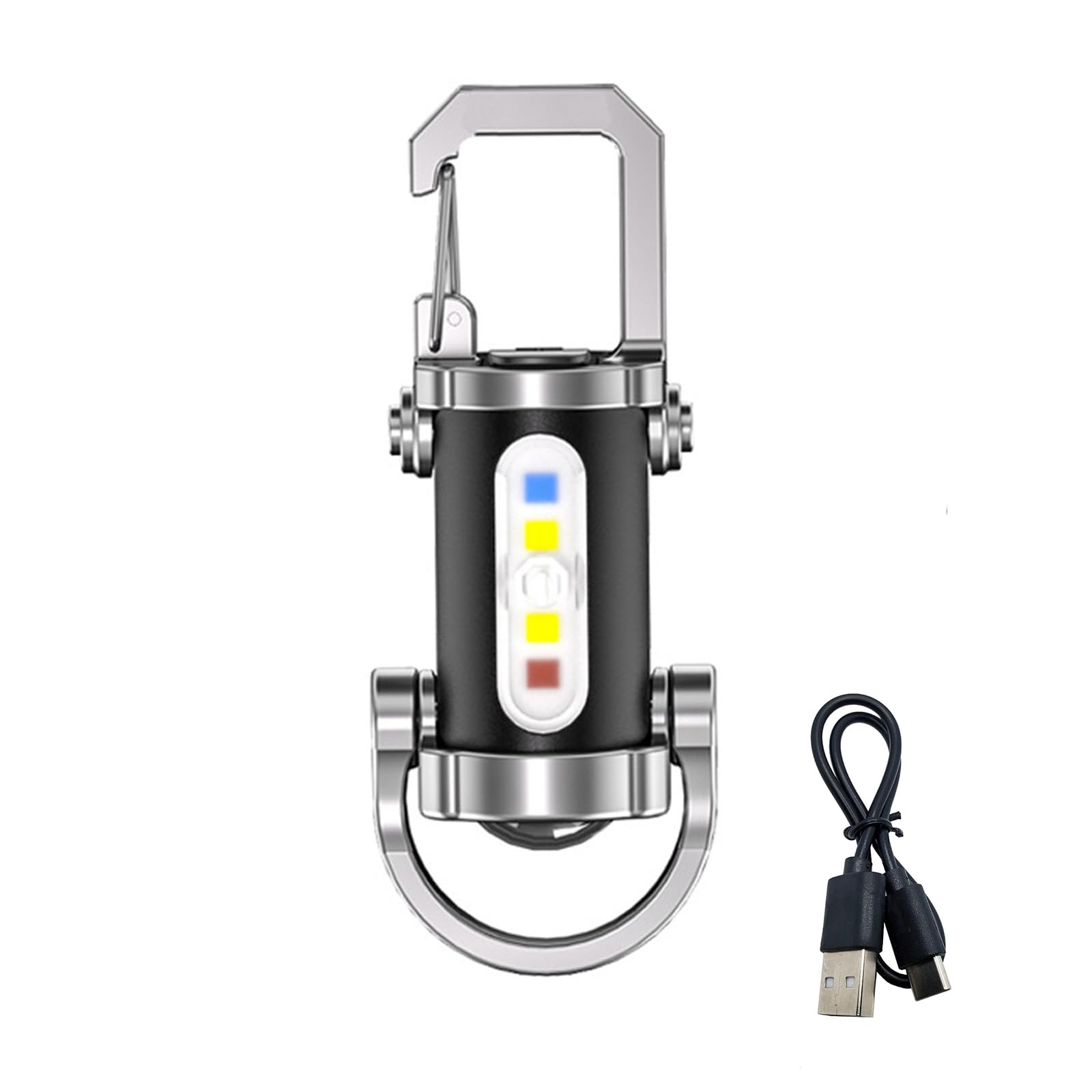 Tsophreniq LED Flashlights Keychain Lamp USB Rechargeable Torches Portable Handlights Outdoor Camping Work Light Enduring USB Rechargeable Pocket Torches