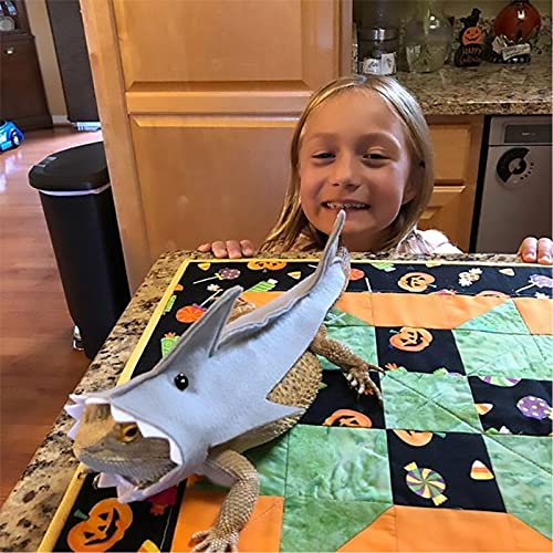 SEIS 3 Pcs Shark Bearded Dragon Costume Felt Cloth Lizard Outfit Halloween Small Animal Clothes Harness for Chameleon… - Image 5