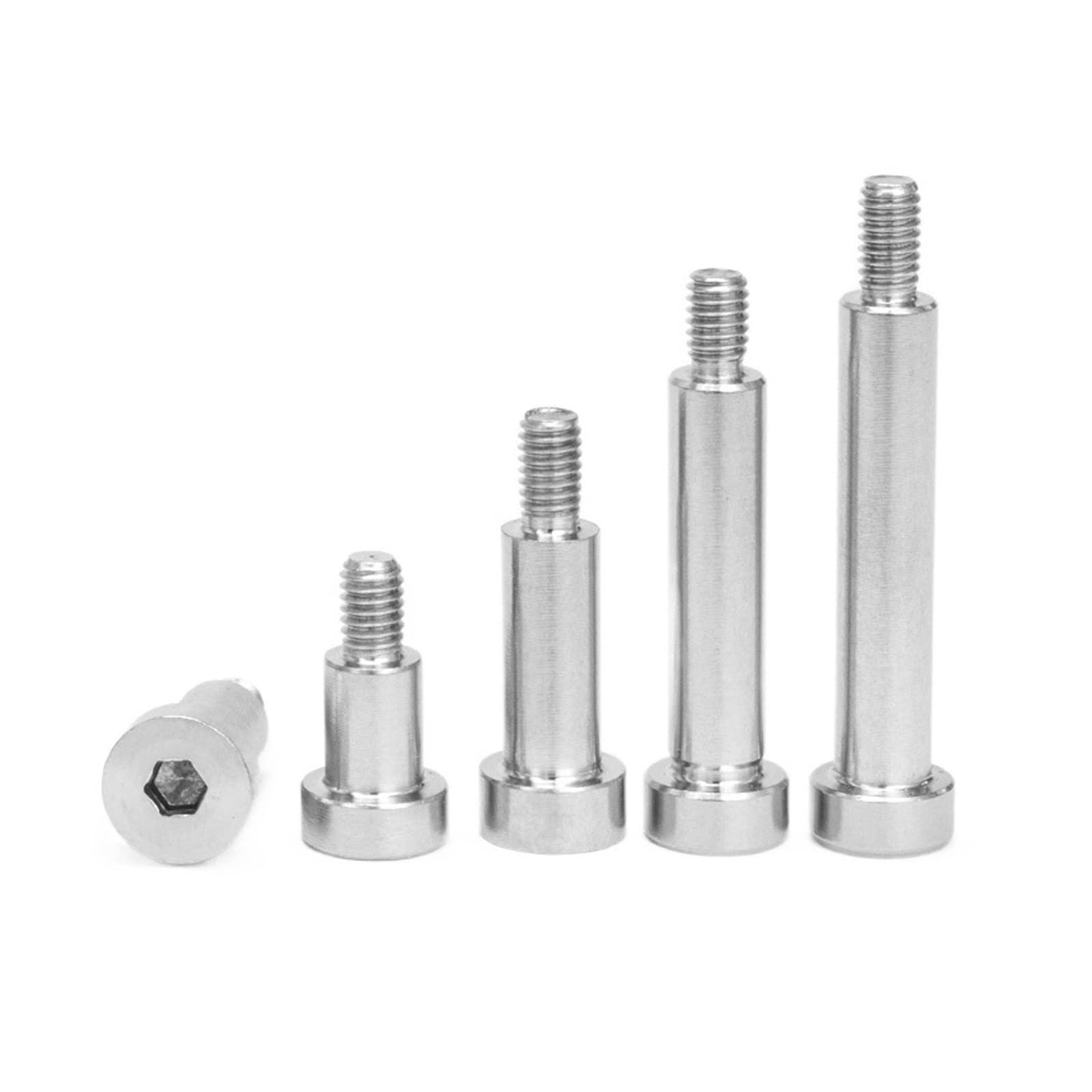 10 pz/Lotto M3 M4 M5 M6 304 in Acciaio Inox Esagonale A Esagono Incassato cap Testa Spalla Cuscinetto A Rulli Vite Bullone Ad Alta Resistenza (Color : 50mm 10pcs, Size : D8-M6)