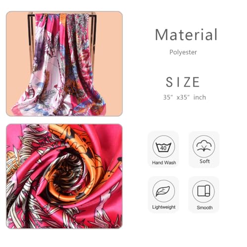 35” Hair Scarf for Women Satin Hair Scarves Silk Bandanas Scarf Headscarf Hair Wrapping and Sleeping4