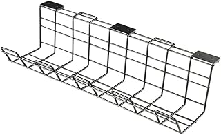 Housoutil sous Le Bureau Support de Gestion des Câbles De Fer Fil Cordon D' Alimentation De Stockage De Plateau Panier sous Le Bureau Câble Organisateur pour Bureau Studio Accueil Tables