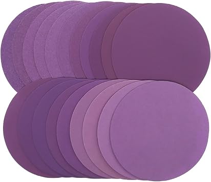 HIDIZ Sandpaper 6 Inch Hook and Loop for Orbital Sander Automotive Metal Car Color 400 Grits, Size 50 Pieces