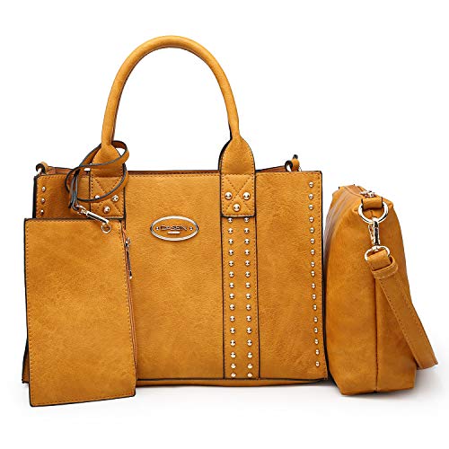 Image of Dasein Women's Designer Handbags Fashion Satchel Handbags Shoulder Bags Top Handle Work Bags w /Belt