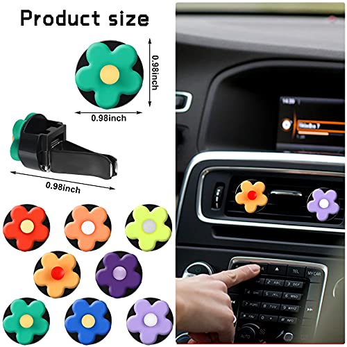 Image of Frienda 8 Pieces Daisy Flower Air Freshener Cute Flower Car Clips Air Vent Clip Car Accessories Interior Decor for Women Girls Charm Colorful Air Vent Decorations(Classic Colors)