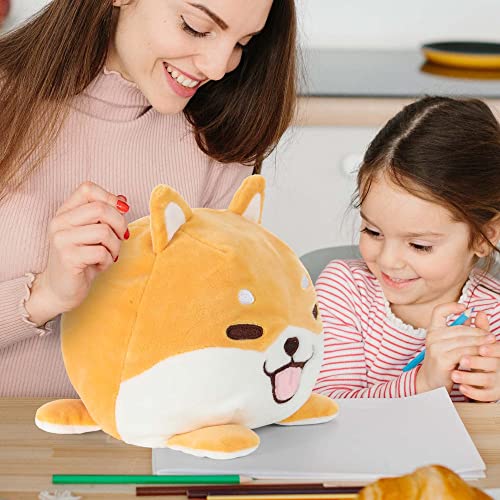 Klitapfy Reversible Plushie 8.5 Inch Corgi Double-Sided Flip Plush Toys Stuffed Animal Plushie Doll To Show Your Happy + Angry Mood, Great Gift For Kids Babies Adults #TOP4