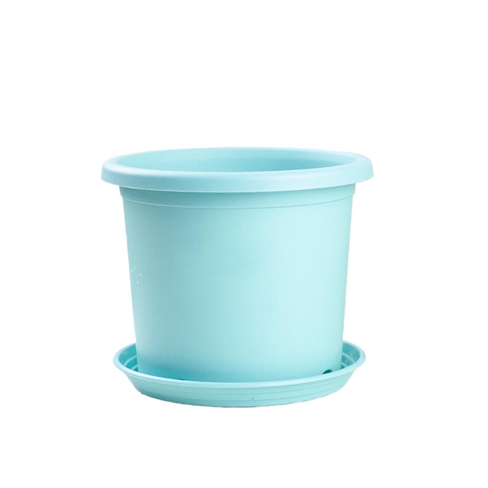 Lkvent Round Plastic Flower Pots with Tray Small Planters plant pots