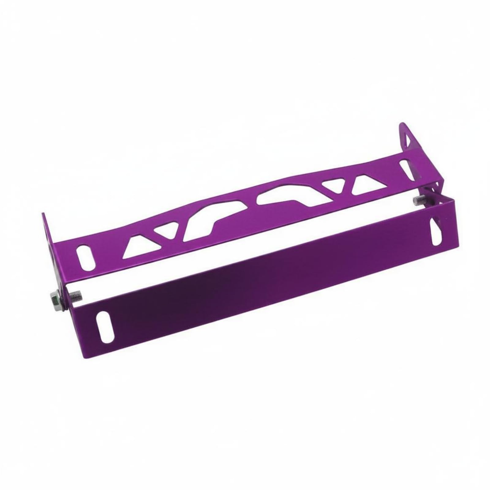 Cutout Brackets Adjustable License Plate Frame Mounting Holes Tilting License Plate Frame Rigid Vehicle Accessory Slim, Purple-image-10