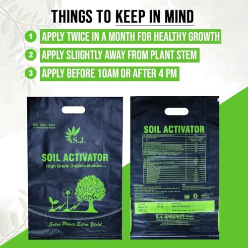 Image of SJ Organics Soil Activator Organic Manure for Plants 10 kg | Home Gardening Biofertilizer | Improves Soil Health & Plant Growth | Laboratory Tested, Govt Licensed