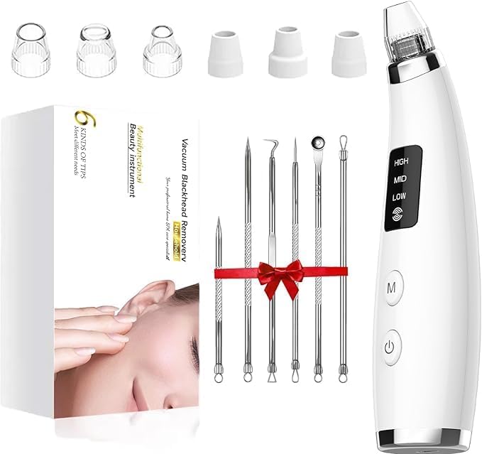 Facial Pore Blackhead Remover Vacuum Face Cleaner Blackhead Extra...