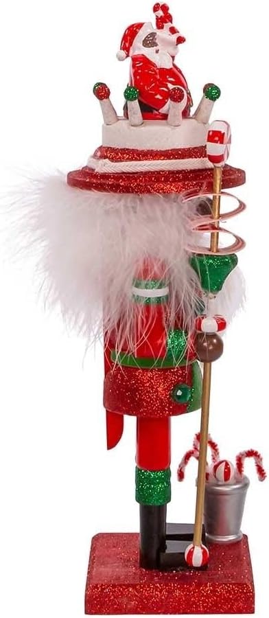 Kurt Adler Hollywood Wooden Nutcracker Collection, African American Santa, 12"