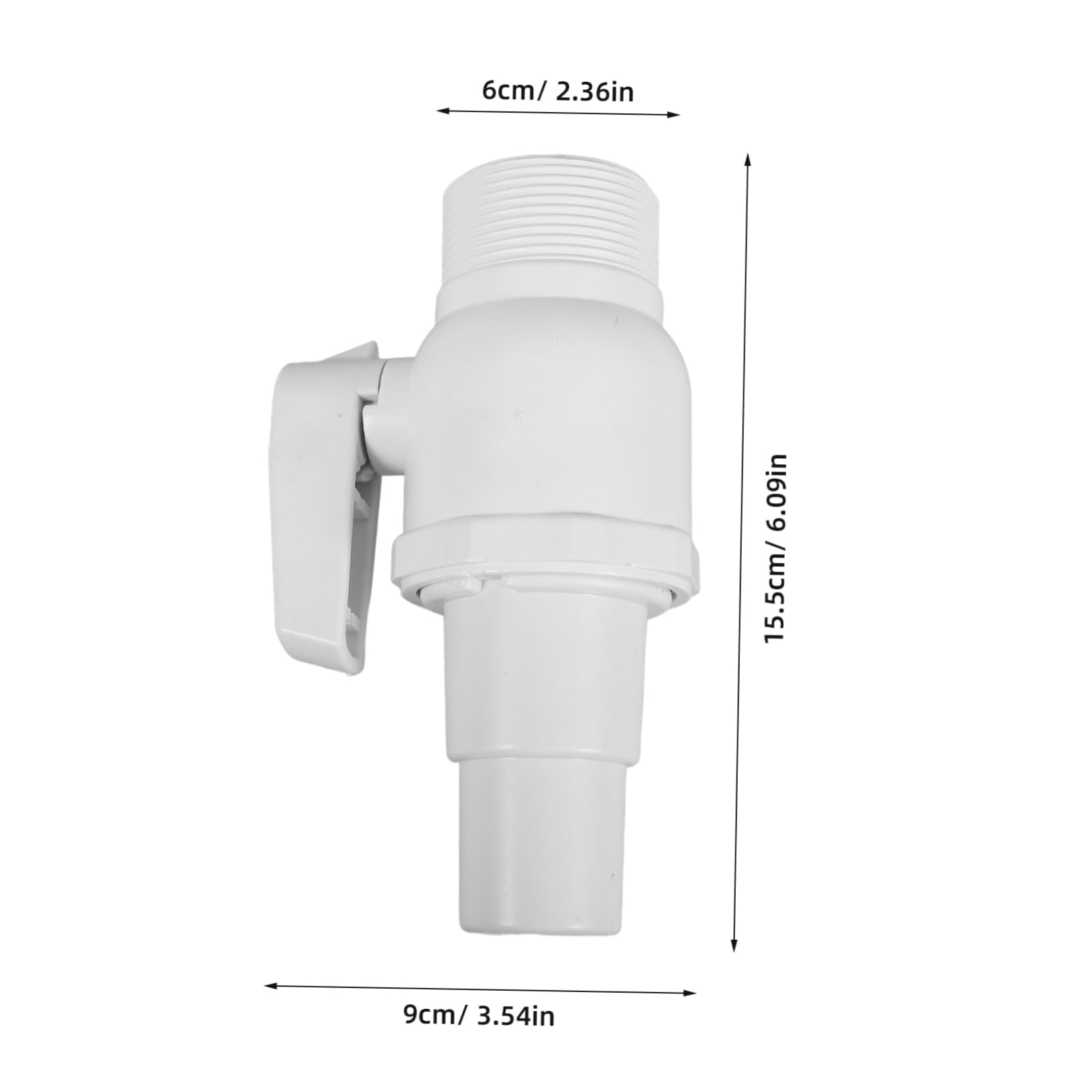 LIOOBO Pool Shut Off Valve 1.5-1.25in Ball Valve for Filter Pool Pump Fitting