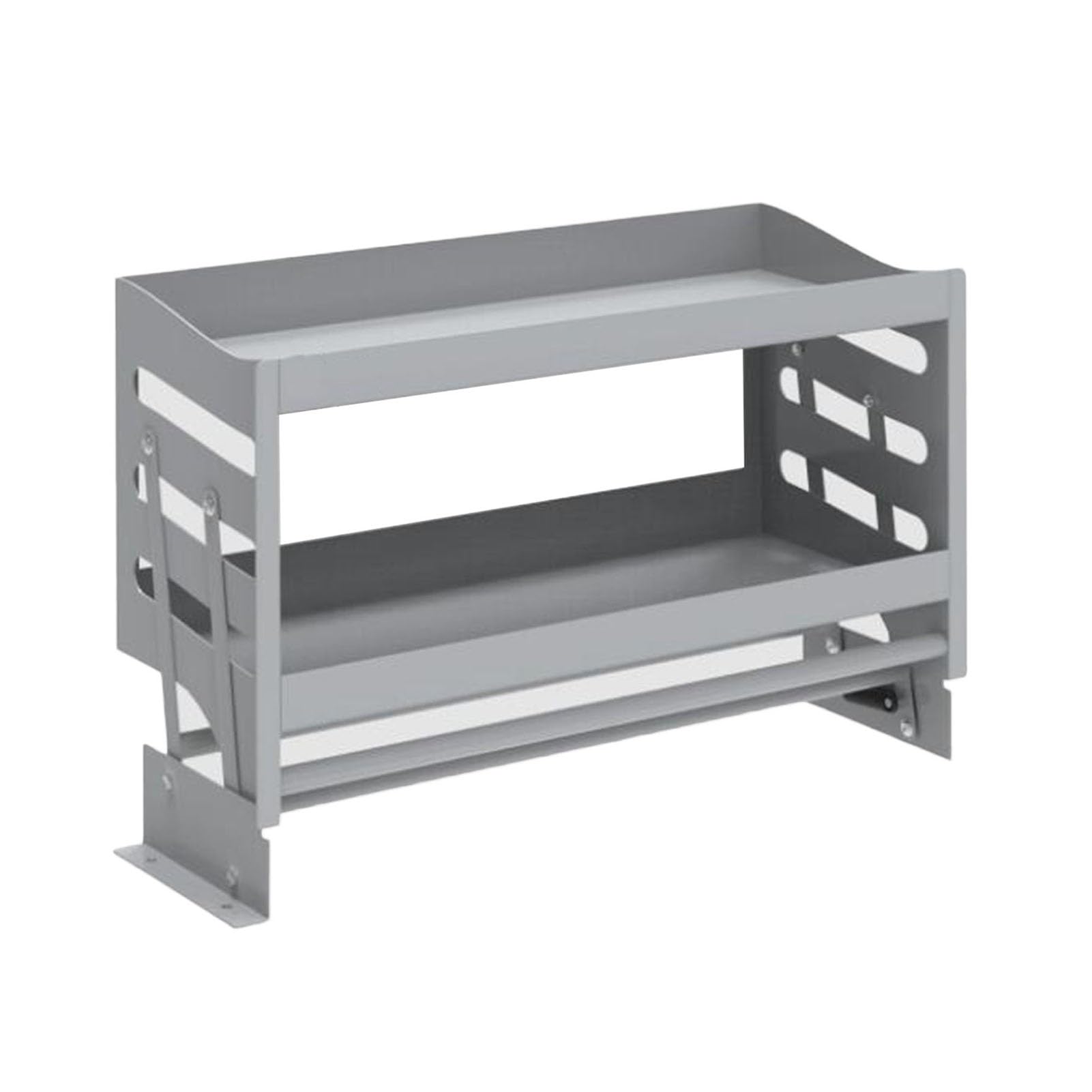 MYUYEE 2-Tier Wall Pull Down Shelf,Spice Rack Pull-Out Cabinet Organizer Drop Down Shelf,Space Saving For Wall Cabinet Storage