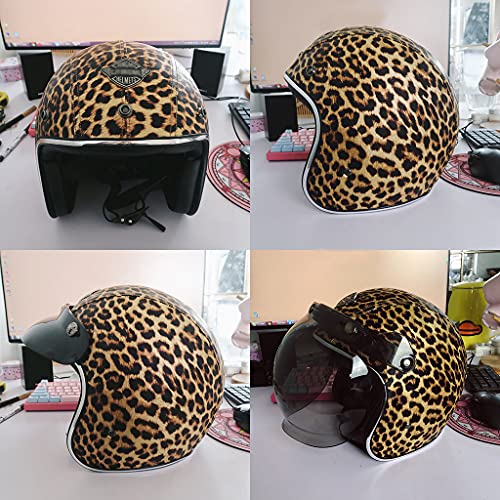 DCLINA Mezzo Casco Moto, Casco Viso Aperto 3/4