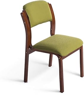 CSH Silla de Comedor de Tela de Madera Maciza Café Silla de Comedor Sillón de Mesa de Comedor Europeo de Respaldo Simple de Hotel nórdico for Children and Nursery (Color : Wood Color)