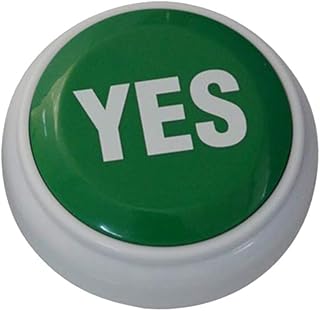 NUOBESTY YES NO Button Electronic Game Answer Button Game Props Big Buttons for Funny Party Quiz Contest Answer Without Battery (Seven Type Sounds)