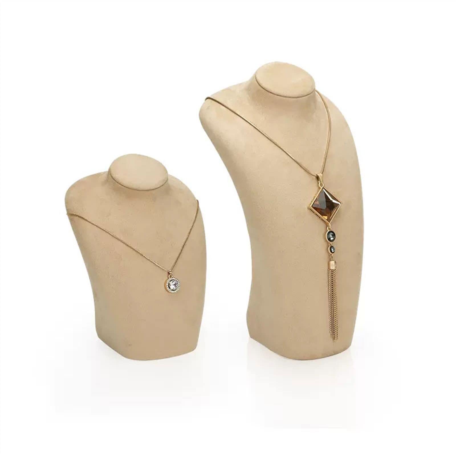 Présentoir Bijoux Collier chaîne Bijoux Buste Support présentoir, Colliers présentoir Collier Mannequin, Collier Buste Bijoux Buste for Filles Femmes Porte Bijoux(Grand)