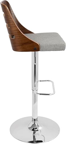 Miniatura 3 de lumisource Trevi Altura Ajustable Taburete, Cromo, gris