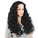 OneDor Long Hair Curly Wavy Full Head Halloween Wigs Cosplay Costume Party Hairpiece (2#-Darkest Brown)