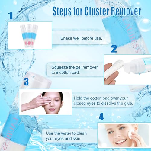 Image of Lash Remover for Lash Extensions 80ml Cluster Lash Glue Remover Individual Lash Extension Remover Lash Cluster Remover Eyelash Glue Remover