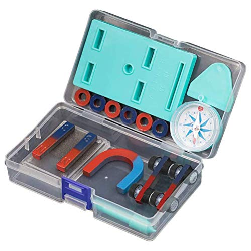 ICRPSTU Conjunto de ímãs de ciência para crianças Kit de carro de bússola de ferradura Ferramentas d