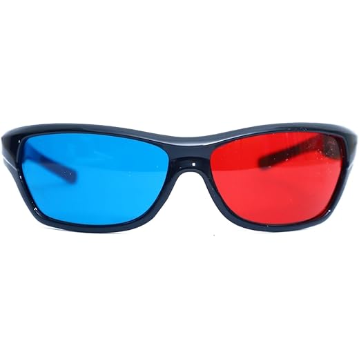 Tronics India™ RED Cyan 3D Glasses for YouTube Red Cyan Videos - RC-02 Qty - 4 pcs
