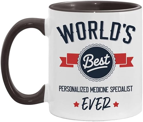 ISSYVERSE World’s Best Personalized Medicine Specialist Mug, Funny Appreciation Mug for Personalized Medicine Specialist 11oz White/Black
