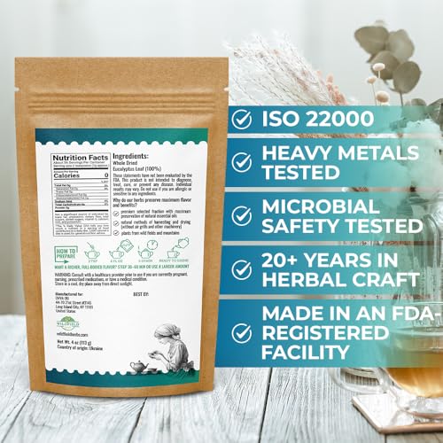 Image of 4 oz Dried Eucalypt Leaves Dry Herbal Tea (Eucalyptus) 113g Long Big Eucalyptus Leaf Herb Hojas De Eucalipto