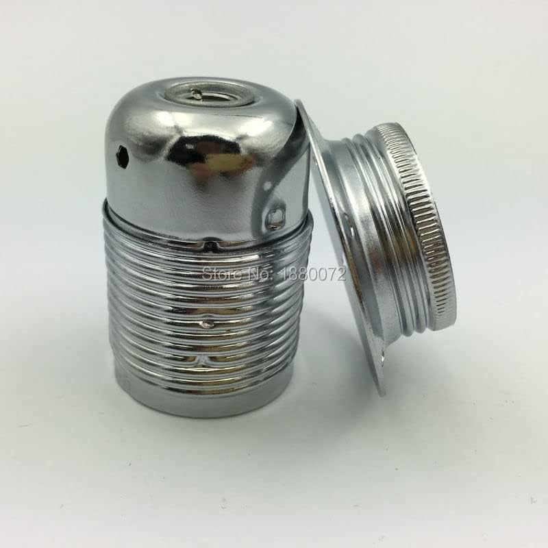 6pcs/lot E27 Antique Metal Lamp Holder Vintage Light Socket Light Fittings E27 Base - (Color: Gold Base Type: E26)