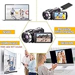Video Camera Camcorder Full HD 1080P 30FPS 24.0 MP IR Night Vision Vlogging Camera Recorder 3.0 Inch IPS Screen 16X Zoom Camcorders Camera Remote Control with 2 Batteries - Image 5