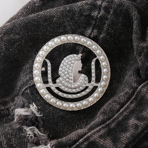 Image of Pearl Society Club Shrine Masonic Pin Daughter Mason Brooch Jewelry