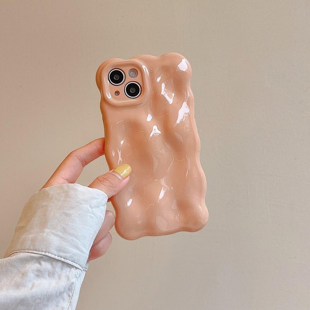 Couleur thé au lait pour cet étui iPhone 16 de luxe plaqué ondulé - 5