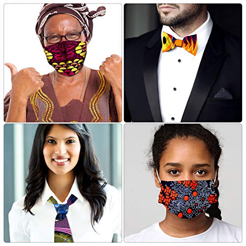 Tatuo 12 Pieces African Fabric Fat Quarters African Ankara Wax Print Fabric for Sewing, Face Covering Make, Craft Projects and Patch Work DIY(50 x 40 cm/ 19.5 x 15.7 Inches)