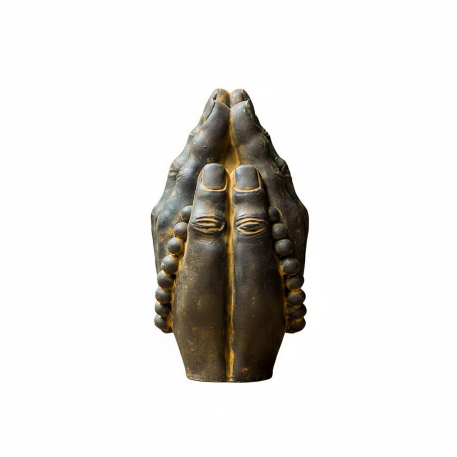Soporte de Exhibición Antiguo Estatua Manos en Oración Figura Decorativa de Escultura Rústica Estética Antigua Peso Aproximado 1150 G Adecuada para Sala Altar