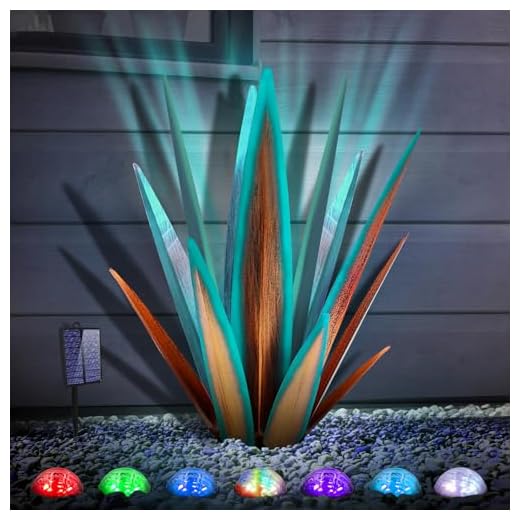 KODIBO Hand Painted Agave Yard Statue