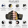 MoneyFyte-Precision-Striking-Quick-Gel-Hand-Wraps-for-Punching-Under-Boxing-Gloves--Wrist-Knuckle-Hand-Support-for-Men-Women-Kids-Youth--for-Boxing-MMA-Muay-Thai-Kickboxing-Training Quick Gel Boxing Wraps Under Boxing Gloves - Kickboxing MMA Muay Thai - Fist, Knuckle, Wrist Wrap Protection Inner Glove Hand Wraps - Men Women Kids - MoneyFyte (Black/Gold, S/M)