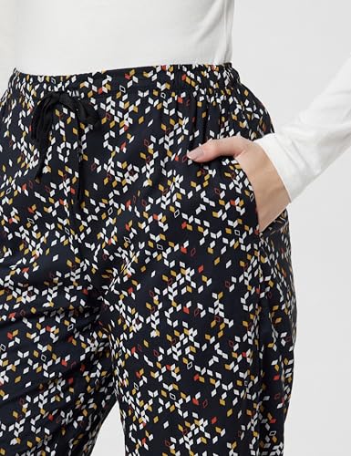 Image of Van Heusen Women's Printed Lounge Pants | Drawstrings & Side Pockets | Ultra Soft Fabric | Relaxed Fit | At home pyjamas | Everyday Comfort | Printed | Style 55306 | Available in Pack of 1 & 2
