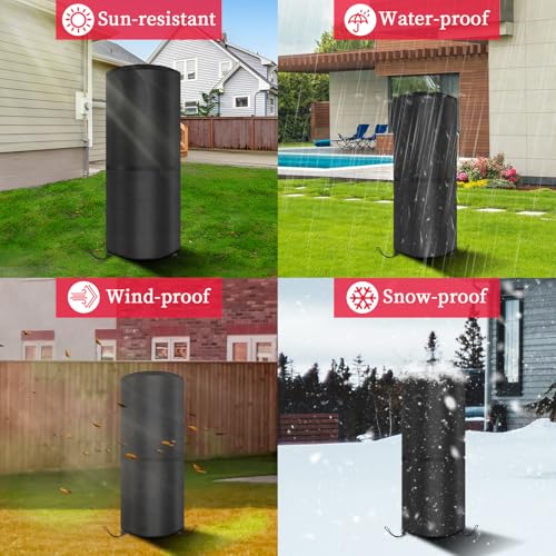 SIRUITON Wetterschutzabdeckung für Enders Polo 2.0 Terrassenheizer, reißfest, strapazierfähig, 420D Oxford-Gewebe, wasserdicht, winddicht, UV-beständig, Outdoor-Boxsackabdeckung ( 50x50x120cm)