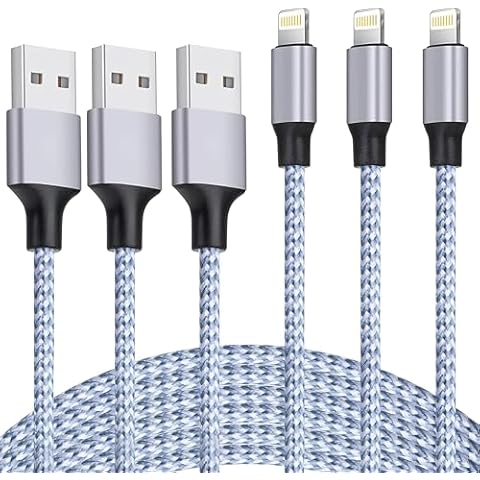 DAZHWA iPhone Charger 3 Pack 6ft Lightning Cable Cover