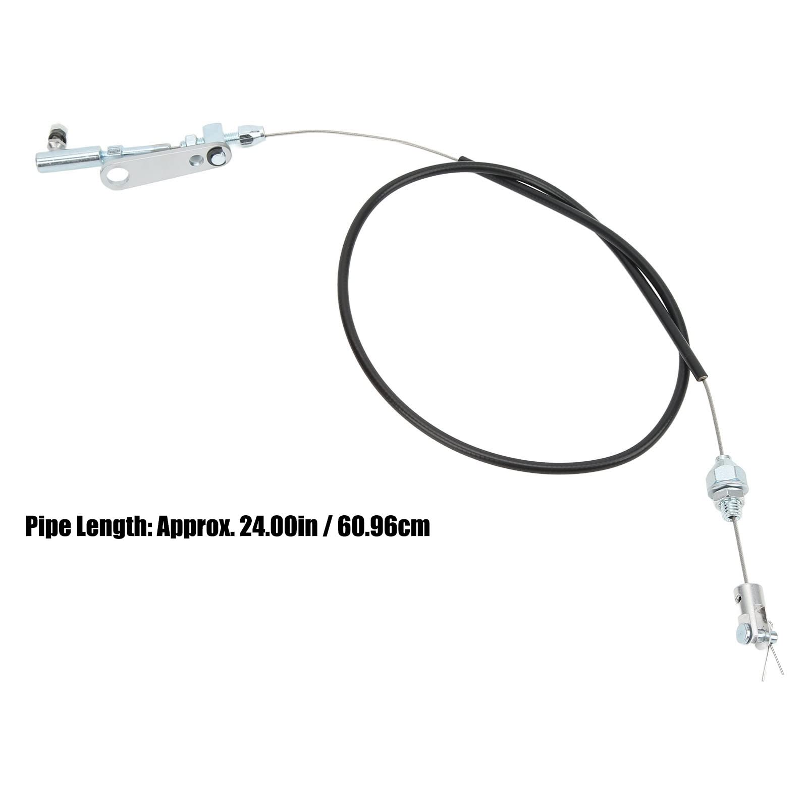 KIMISS Câble d'accélérateur Réglable Universel ABS en Acier Inoxydable Antirouille Haute Performance pour Moteur SB V8 – Câble d'accélérateur tressé en Acier Inoxydable/pièces de Rechange