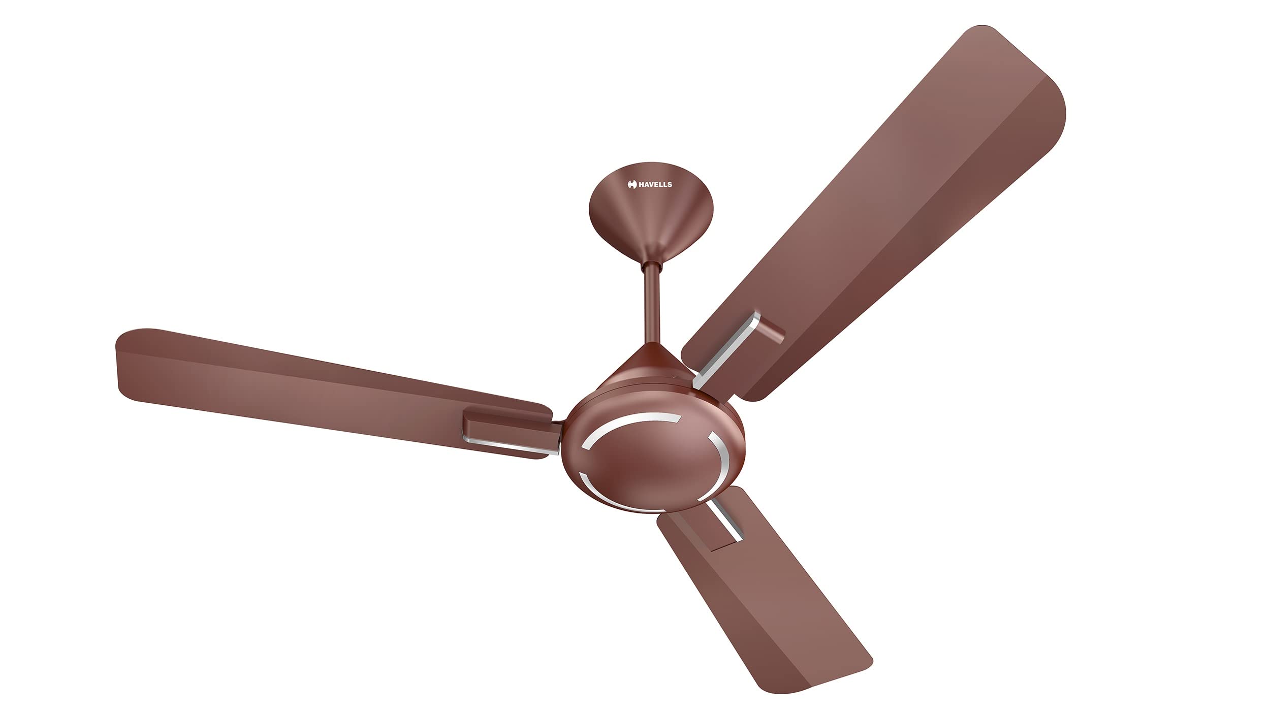 Havells 1200mm Ambrose Ceiling Fan | Premium Finish, Decorative Fan, Elegant Looks, High Air Delivery, Powerful Motor | 2 Year Warranty by Brand | (Pack of 1, Nickel Pearl Brown)