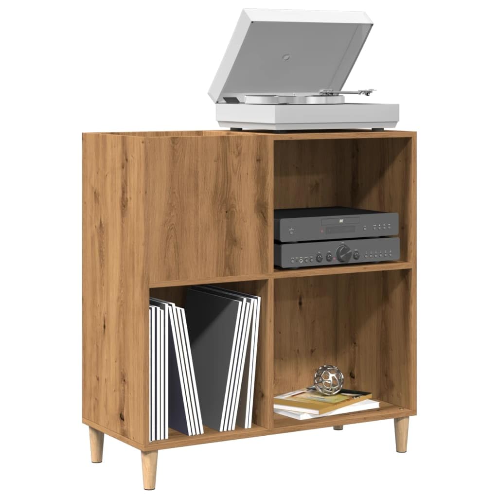 vidaXL Mobile Porta Dischi Artigianale 84,5x38x89 cm Legno Multistrato, Mobile per Giradischi, Porta Dischi, mobiletto Porta vinili