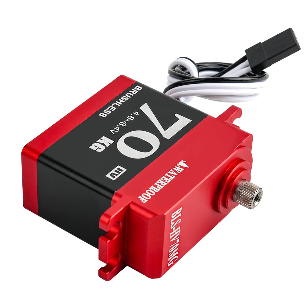 Servomotore digitale RC ad alta coppia 70KG Brushless BLS-HV70MG Servo sterzo ad alta tensione 4.8 ~ 8.4V impermeabile per auto RC 1:8 1:10, angolo di controllo 180 gradi