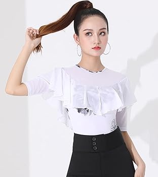 社交ダンスレッスンウェアー白花柄 Amazon.co.jp: [LNIGHT] 社交ダンス練習着 社交ダンス トップス 練習着