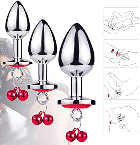 3-delige metalen bel plug speelgoedset met lijn, rood