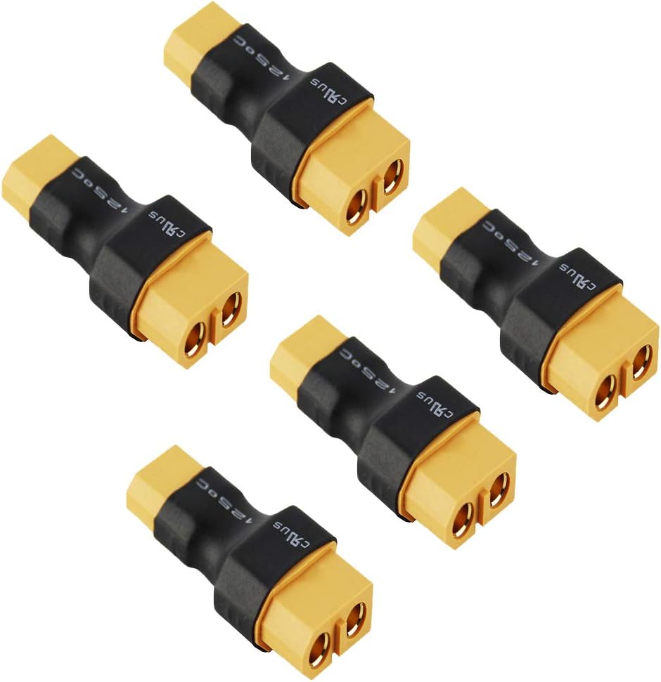 5-Pack XT30 Plug Male Connector to XT60 Plug Female Connector no wire Adapter for RC Battery Drone FPV