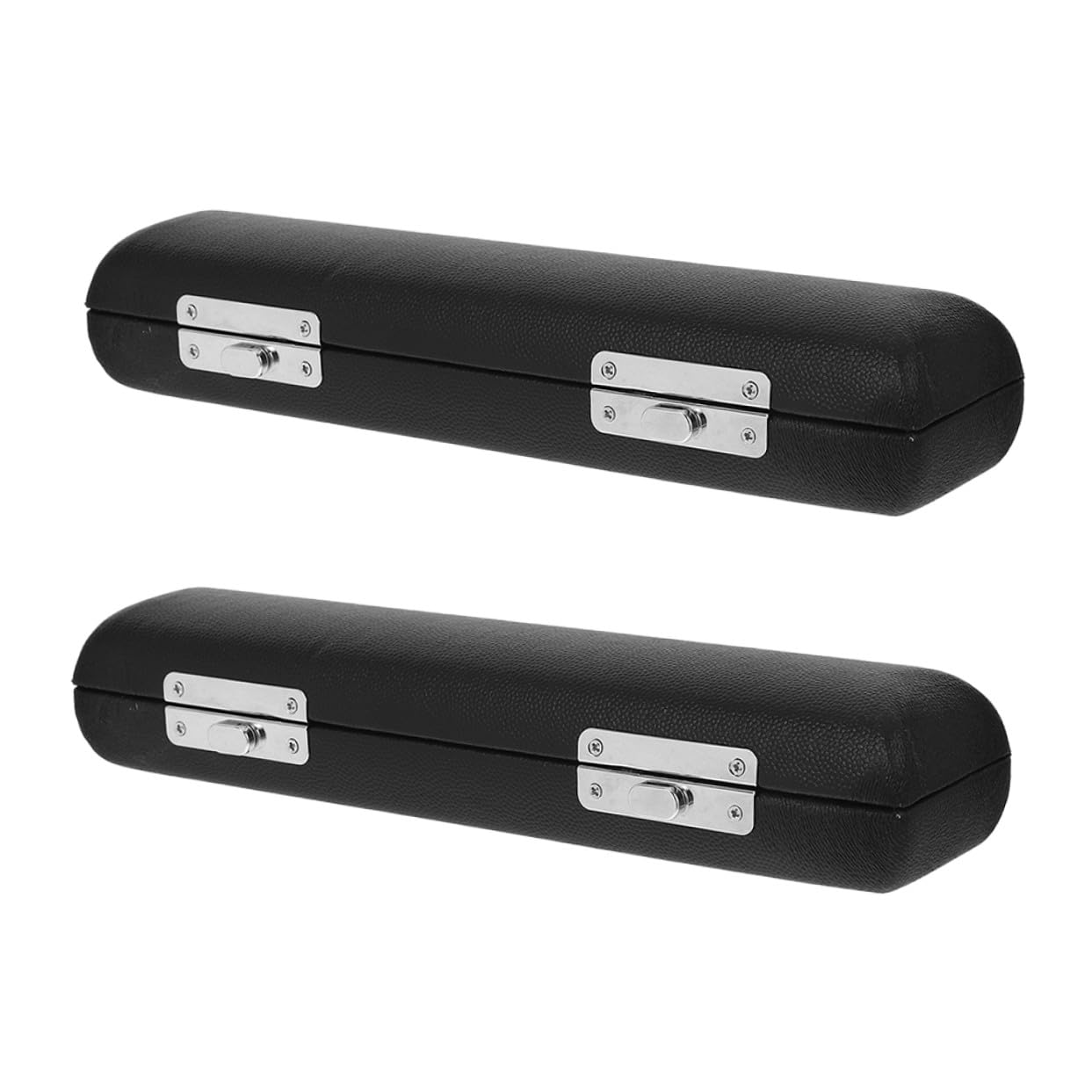PRETYZOOM Étui Rigide pour Piccolo 16 Trous en Polyuréthane Noir avec Doublure Douce – Boîte de Rangement et Transport pour Flûte à Bec – Lot de 2 – Protection les Chocs Usage